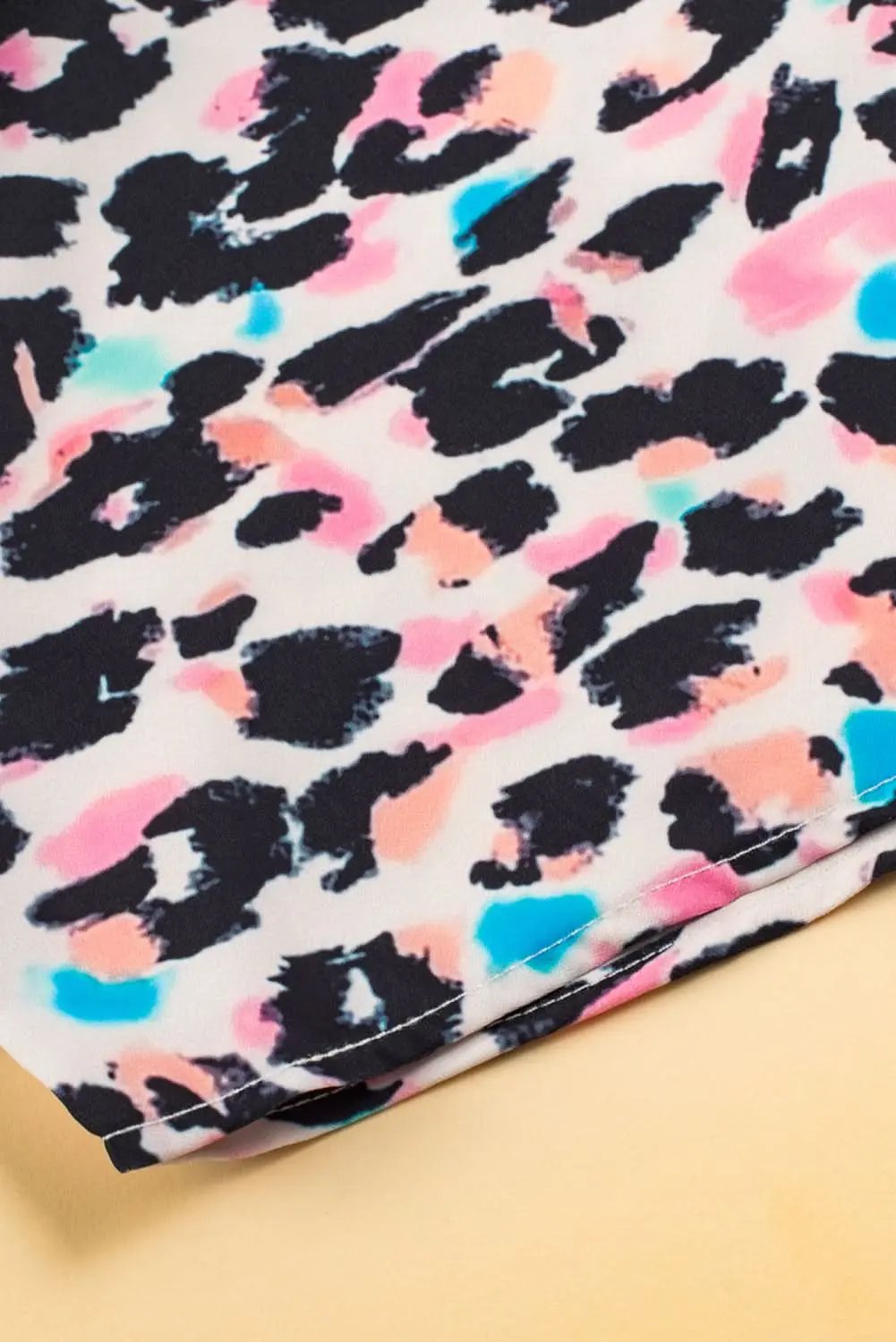 Brown leopard batwing top for plus sizes - Love Salve